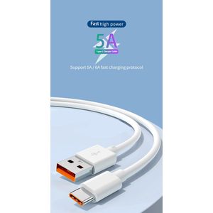 USB-C oplaadkabel / datakabel 2M geschikt voor Samsung, Huawei, OnePlus, Oppo, Motorola en meer