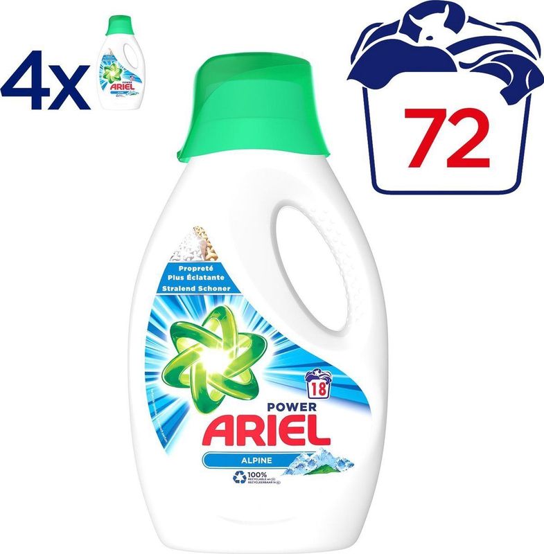 Ariel - Alpine - Vloeibaar Wasmiddel - 1,5 Liter - Recyclebare Fles