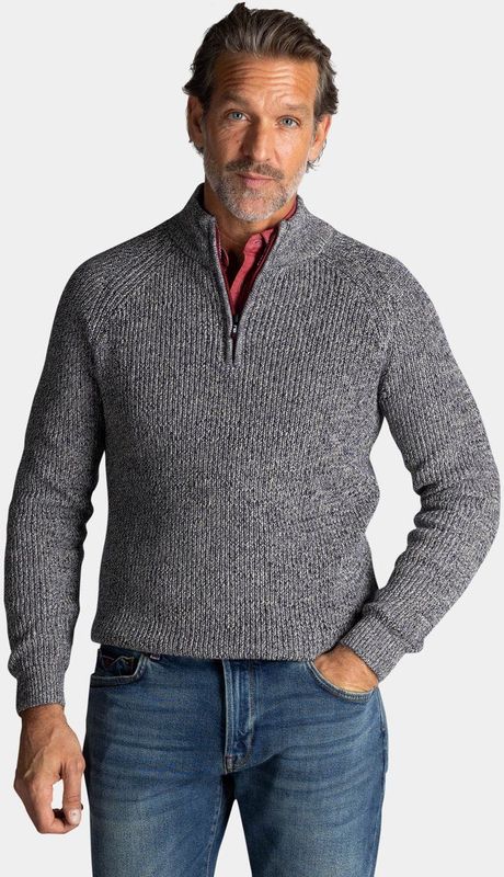 NZA - Katoenen Half Zip Trui - Blauw