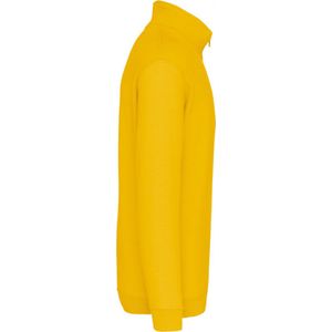 Sweatshirt Heren L Kariban 1/4-ritskraag Lange mouw Yellow 80% Katoen, 20% Polyester