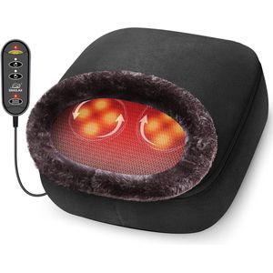 2-in-1 verwarmde Shiatsu voetmassage – massagekussen voor rug en voeten – ideale cadeau voor ouders