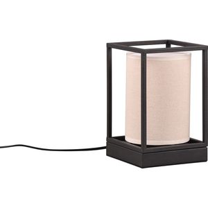 LED Tafellamp - Tafelverlichting - Torna Rocky - E27 Fitting - Vierkant - Mat Zwart - Metaal