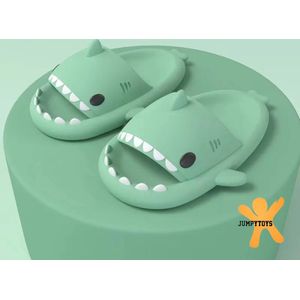 SHARKYSLIDES KIDS - JUMPYTOYS - Badslippers - Haai Slippers - EVA Product - GRINGO GREEN - Maat 30/31