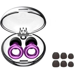 BMJ Trading® - Oordoppen Slapen - Earplugs - Reizen - Overprikkeling - Earplugs - Paars Deluxe - SNR 23 dB Demping - Metallic - Festival Oordopjes - Herbruikbare Gehoorbescherming - Siliconen voor Slaap en Gevoeligheid - 8 dop