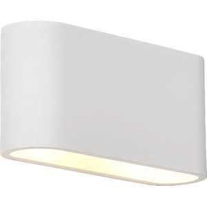 Artdelight - Wandlamp Lille glad L 25 cm gips wit