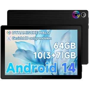 Hotlight A10 - Android 14 Tablet - Zwart - 10.1 inch - 10(3+7)GB RAM/64GB ROM - 5000mAh