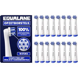 EQUALANE - Opzetborstels - Wit - Geschikt voor Oral B iO tandenborstels - 16 Stuks
