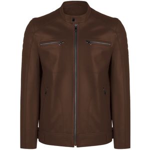 Felix Hardy - Leren Jas - Kastanjebruin - Heren