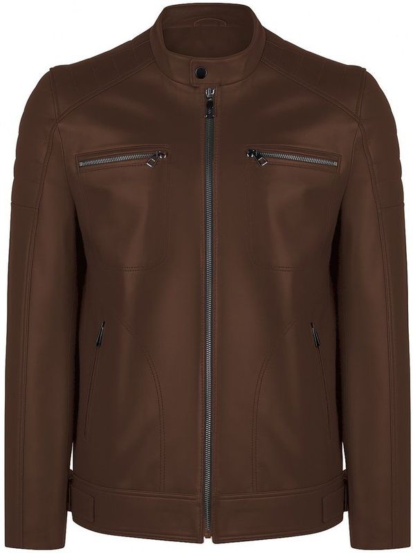 Felix Hardy - Leren Jas - Kastanjebruin - Heren