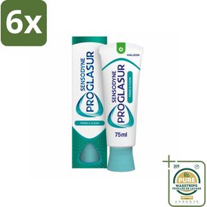 Sensodyne - Tandpasta - Proglasur Fresh & Clean - Frisse Mond - 75 ml - Voordeelverpakking - 6 stuks - Gevoelige tanden - Frisse adem