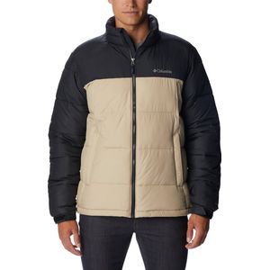 Columbia Pike Lake - Winterjas - Gewatteerde Puffer Jas Heren - Outdoorjas - Waterdicht - Thermo - Zwart/Zand - Maat L