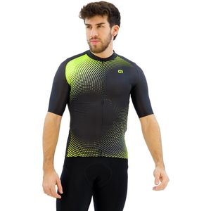 Ale Pragma Optical Korte Mouw Wielertrui Geel S Man