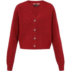 myMo - ROCKS - Gebreid Vest - Donkerrood