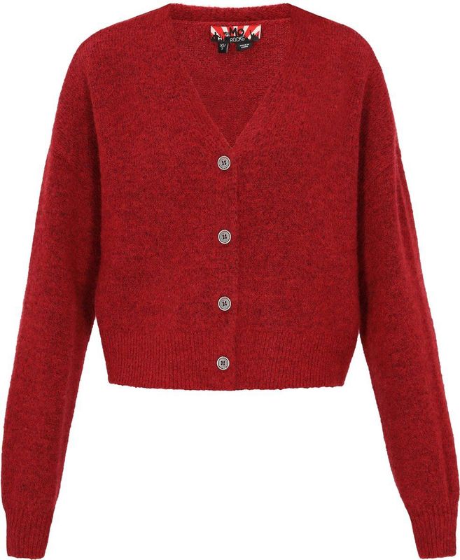 myMo - ROCKS - Gebreid Vest - Donkerrood