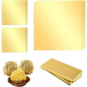Aluminium Foil Gold Foil Foil Paper for Wrapping Chocolate - Extra Large Packaging for DIY (100 pieces 20 x 20 cm 200 pieces 8 x 8 cm)