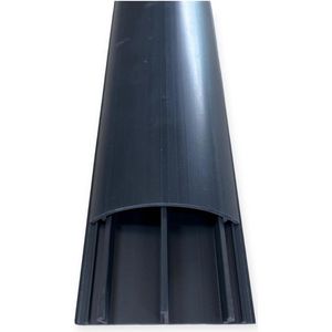 Zwart/ Antraciet 50X12 mm vloer/wand kabelgoot 2X1 M