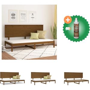 vidaXL Slaapbank 90x200 cm massief grenenhout honingbruin - Bed - Inclusief Houtreiniger en verfrisser