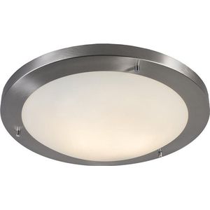 QAZQA yuma - Design Plafondlamp voor buiten - 2 lichts - Ø 410 mm - Staal - Woonkamer | Slaapkamer | Keuken