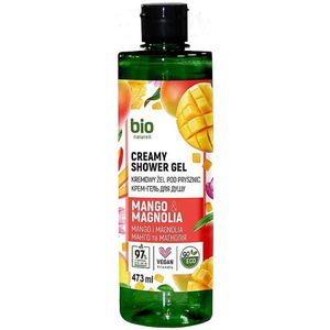 Bio Naturell - Romige douchegel - Mango en Magnolia - Veganistisch - hydrateert en voed gevoelige en droge huid - 473ml