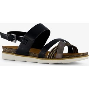 Nova dames sandalen zwart goud - Maat 36