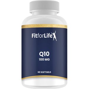 Fit for Life Q10 - Co-enzym - Natuurlijk gefermenteerd - Anti-oxidant - 100mg - 60 softgels