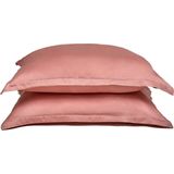 Coco & Cici - Tencel Sateen Kussensloop 70 x 60 cm - Kussenhoes - Lyocell - Extra Zacht & 100% Natuurlijk - Terra Roze