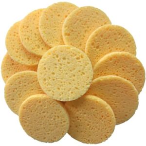 Make-up Sponsjes - Huidvriendelijk - Ronde Reinigingspads - 20 Stuks - Zachte Cellulose Voor Diepe Reiniging