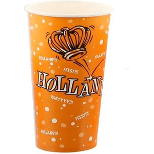 50 stuks Oranje bekers bierglazen  50cl EK WK Voetbal Nederland Holland Feest Party  versiering Voetbal beker