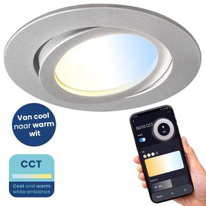 Gologi Slimme Inbouwspots - Smart LED Downlight Dimbaar - Kantelbaar - Warm Wit Licht - Gu10 LED Lamp - Wit