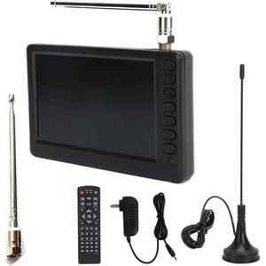 Stemily 5-Inch Mini TV - Televisie - Draagbaar - 800x480 - Digitaal & Analoog - FM-radio - USB - SD-Kaart - 13,8x2,3x8,5cm