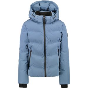 LOZZO - Gewatteerde Winterjas - Grijs Blauw - Met Verstelbare Capuchon