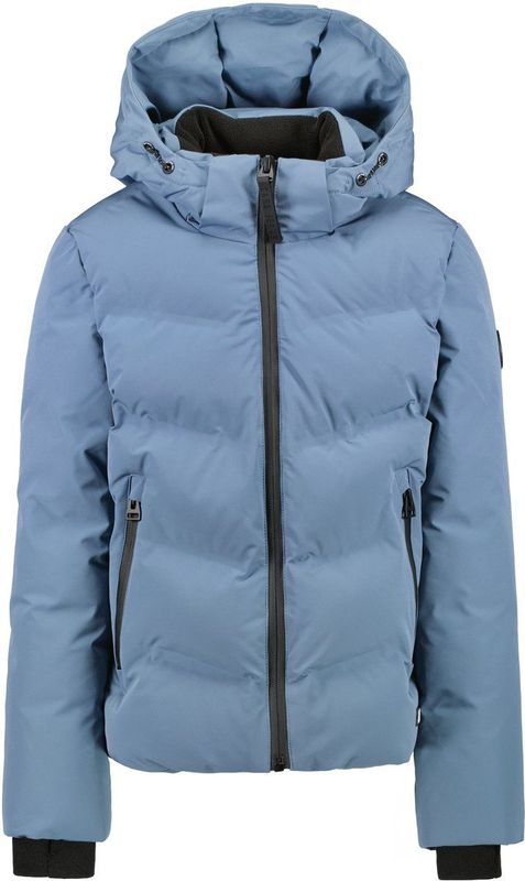 LOZZO - Gewatteerde Winterjas - Grijs Blauw - Met Verstelbare Capuchon