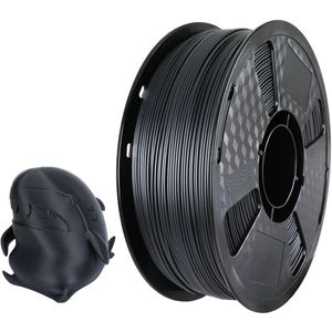 HIPS filament Zwart 1,75 mm 1KG FDM-3D-printmateriaal matzwart - hoogwaardig 3D-printmateriaal - ideaal voor modellen