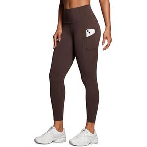 Hoge Taille Gym Leggings voor Dames - Zachte, Ondoorzichtige en Squat Proof Workout Panty met Zakken - 25 Inch