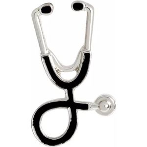 Akyol - Verpleegkunde Broche - Broche - Verpleegkunde - cadeau voor verpleegster - Verpleegster - zilverkleurig zwart - Stethoscoop -ziekenhuis - zuster -afscheidscadwa verpleegkunde