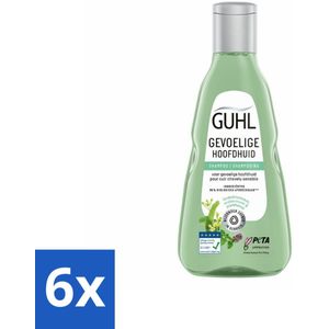 Guhl - Shampoo - Gevoelige Hoofdhuid - 250 ml - Voordeelverpakking - 6 stuks
