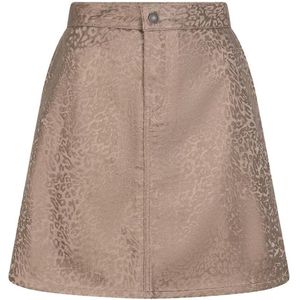 EsQualo Rok Skirt Fancy Animal Leather W25 12703 240 Gold Dames Maat - W34