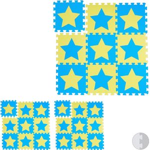 Relaxdays 27 x puzzelmat ster - speelmat - speelkleed - vloerpuzzel - speeltapijt – kinder