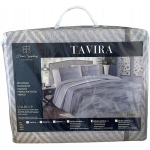 Tavira - Dubbelzijdige Bedsprei - Grijs - 220x240cm - Inclusief Kussenslopen