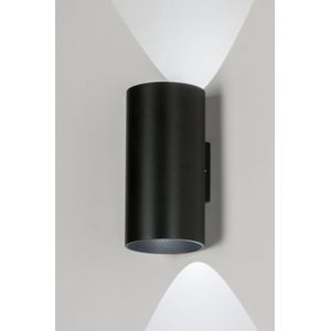 Lumidora Wandlamp 72374 - Voor buiten - AUSTIN - 2 Lichts - Ingebouwd LED - 6.0 Watt - 560 Lumen - 3000 Kelvin - Zwart - Metaal - Buitenlamp - Badkamerlamp - IP54
