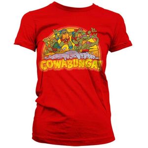 Teenage Mutant Ninja Turtles Dames Tshirt -S- Cowabunga Rood