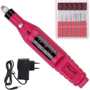 longziming Handheld Nagelfrees voor Manicure & Pedicure – Elektrische Nagelvijl – Set met Motor en Bitjes, Professioneel voor Thuis en Salon