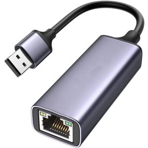 Teedz - USB naar Ethernet Adapter (RJ45) – Gigabit 1000 Mbps – Aluminium Behuizing – Plug & Play – Geschikt voor Laptop, PC, Mac & Console