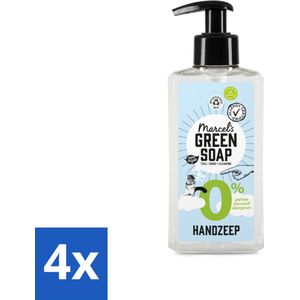 Marcel's Green Soap - Handzeep 0% - Zachte verzorging - 250 ml - Voordeelverpakking - 4 stuks