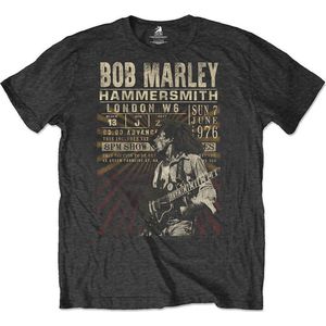 Bob Marley - Hammersmith '76 Heren T-shirt - Eco - S - Zwart