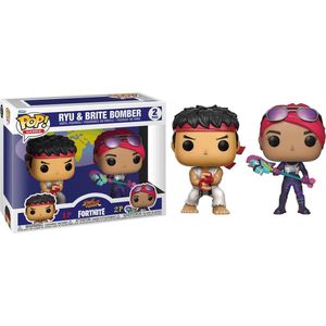 Funko Ryu & Brite Bomber 2-Pack - Funko Pop! - Fortnite x Street Fighter Figuur