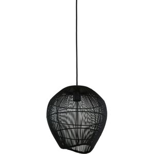 Light & Living Hanglamp Yumi - Zwart - Ø28cm - Modern - Hanglampen Eetkamer, Slaapkamer, Woonkamer