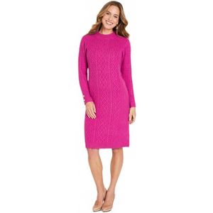 Korte effen gebreide trui met ronde hals