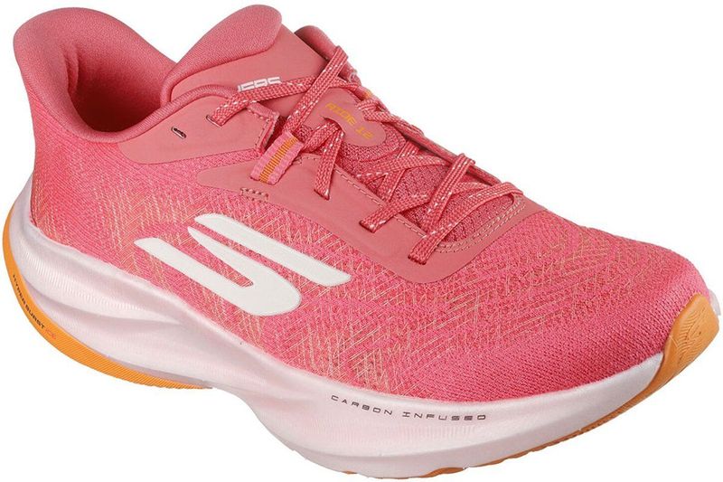 Skechers - GO RUN Ride 12 - Sneakers - Koraal - Textiel