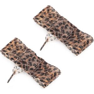 Schoenveters - 1 paar - Luipaard Print - Veters - 4cm×100cm - Polyester - Bedrukte modieuze - Zijdesatijnen - Bruin